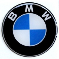 BMW stemma resinato tondo cm. 5,8 su base bianca