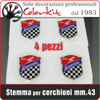 4 adesivi Giannini 3D per cerchioni