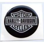 Harley Davidson 3D resinato tondo cm. 5 cromo