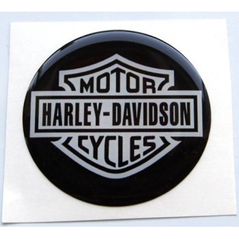 Harley Davidson 3D resinato tondo cm. 5 cromo