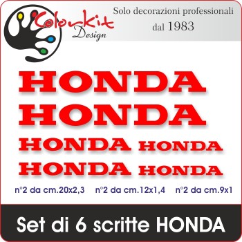 Scritta HONDA 6 pezzi