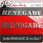 Scritta Renegade 3D cm.20x2,7