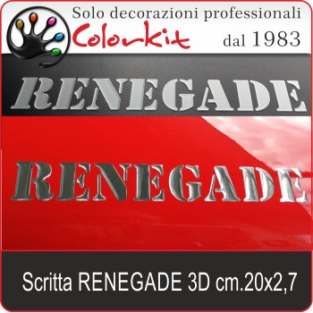 Scritta Renegade 3D cm.20x2,7