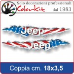 Effetto strappo bandiera Jeep USA cm 18x3,5