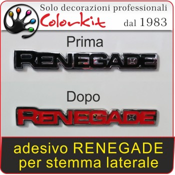 scritta Renegade per stemma laterale (coppia)