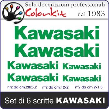 Scritta KAWASAKI 6 pezzi