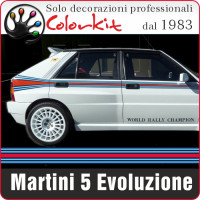 Adesivi Martini per Lancia Delta 5 Evoluzione Adesivi Martini per Lancia Delta 5 Evoluzione
