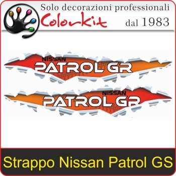 Effetto Strappo Nissan Patrol GR cm. 18x3