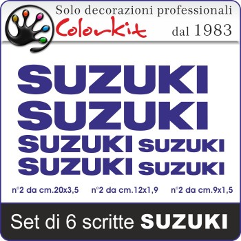 Scritta SUZUKI 6 pezzi