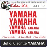 Scritta YAMAHA 6 pezzi