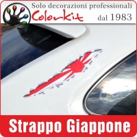 Effetto strappo bandiera Giapponese cm.17x3