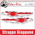 Effetto strappo bandiera Giapponese (varie misure)