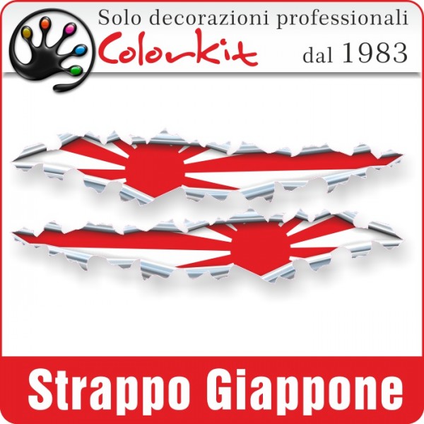 4 Adesivi Bandiera Giapponese JAPOJ Per Auto E Moto – Strisce Tuning In Vinile Per Carrozzeria, Uso Esterno 5 Anni