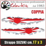 Effetto strappo bandiera Giapponese cm.17x3