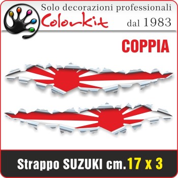 Effetto strappo bandiera Giapponese cm.17x3