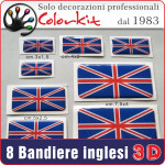 Bandiera inglese 3D cm 5x2,5 Bandiera inglese 3D cm 5x2,5