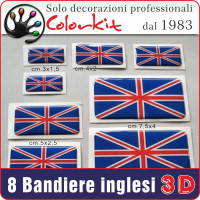 Bandiera inglese 3D cm 5x2,5 Bandiera inglese 3D cm 5x2,5