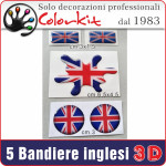 Set di 5 bandiere inglesi