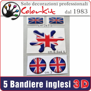 Set di 5 bandiere inglesi Set di 5 bandiere inglesi