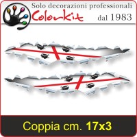 Effetto strappo bandiera Sardegna cm 17x3,3