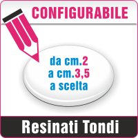 Resinati tondi da cm.2 a cm.3,5