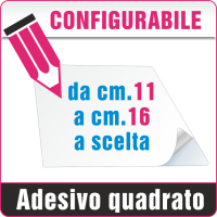 Adesivi quadrati da cm.11 a cm.16