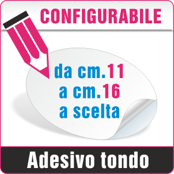 Adesivi tondi da cm.11 a cm.16