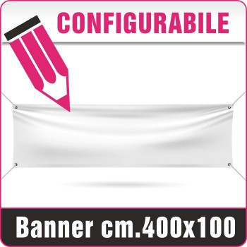 Striscione in PVC cm.400x100