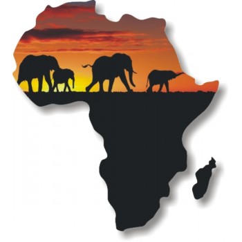 Africa con elefanti