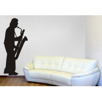 Musicista con sax cm 70x168