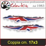 Effetto strappo bandiera inglese cm.17x3,3