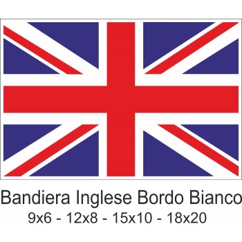 Bandiera inglese piccola con bordo bianco