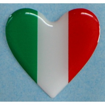 Bandiera cuore cm.4x3,5 3D