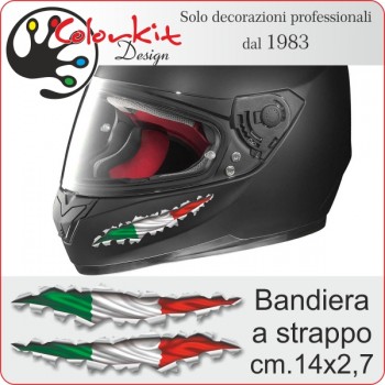 Effetto strappo bandiera Italia 01 cm. 14x2,7