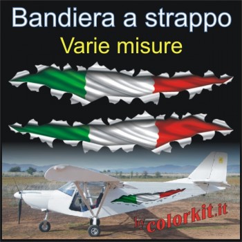 Effetto strappo bandiera Italia 01 (varie misure)