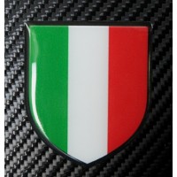 Scudetto Tricolore cm 5x5,5 3D