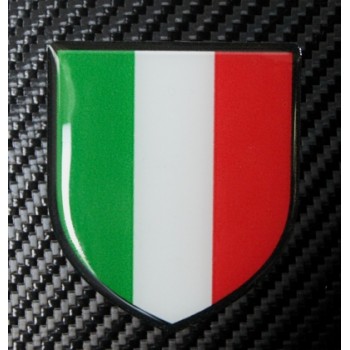 Scudetto Tricolore cm 5x5,5 3D