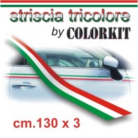 Striscia tricolore cm 130x3