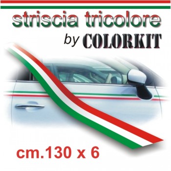 Striscia tricolore cm 130x6