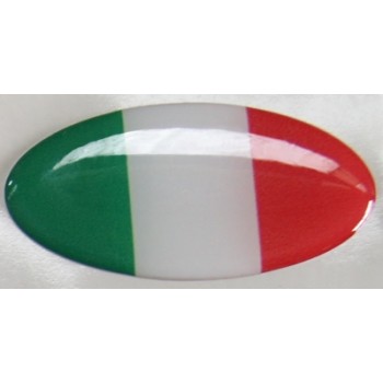 Bandiera Italia ovale cm 6x3 3D