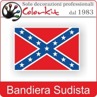 Bandiera sudista grande con bordo bianco