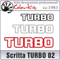 Scritta TURBO 02 (varie misure)