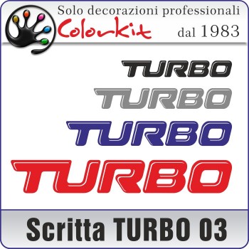 Scritta TURBO 03 (varie misure)