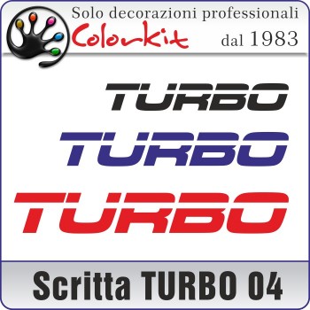 Scritta TURBO 04 (varie misure)