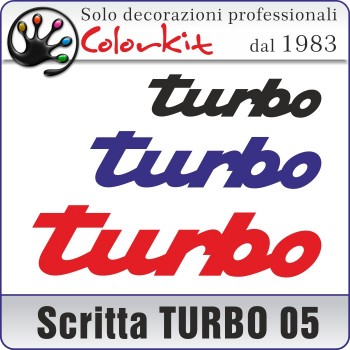 Scritta TURBO 05 (varie misure)