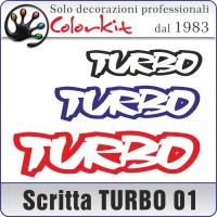 Scritta TURBO 01 (varie misure)