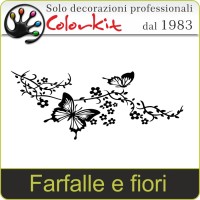 Farfalle e fiori (Varie misure)