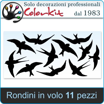 Rondini in volo 11 pezzi