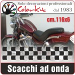 Striscia  a scacchi onda cm 116x6