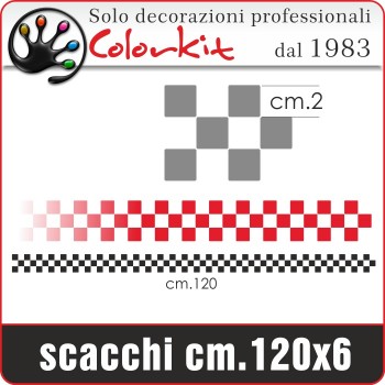 Striscia a scacchi cm 120x6